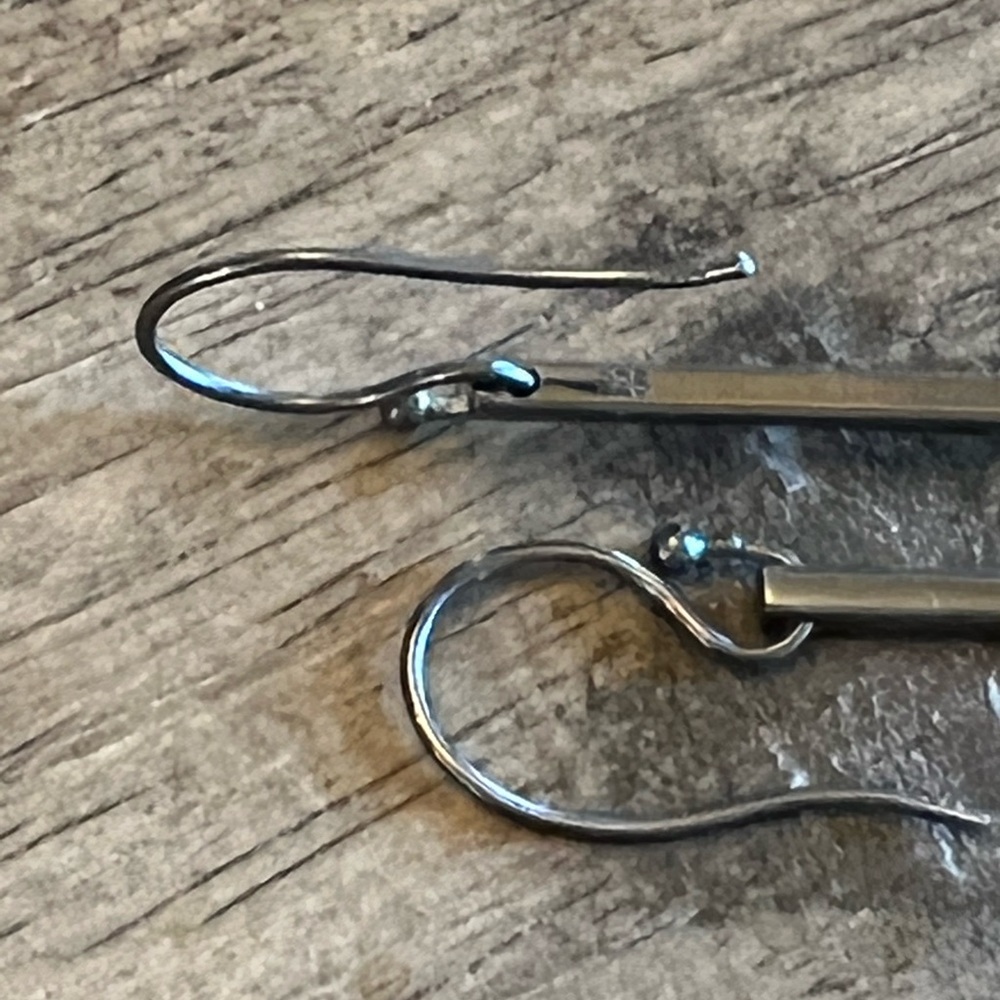 Oxidized Gun Metal Sterling Silver Earrings